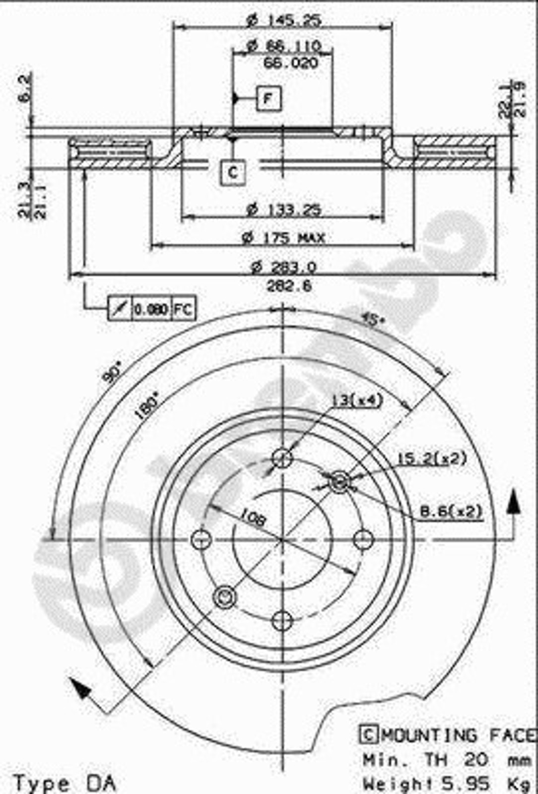 Диск тормозной BRECO BS 8097