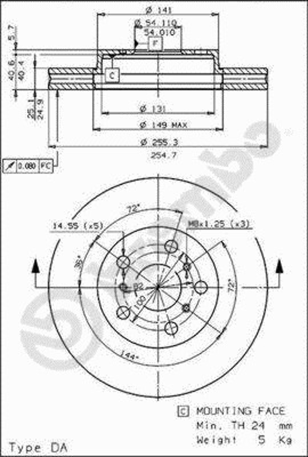 Диск тормозной BRECO BS 8100