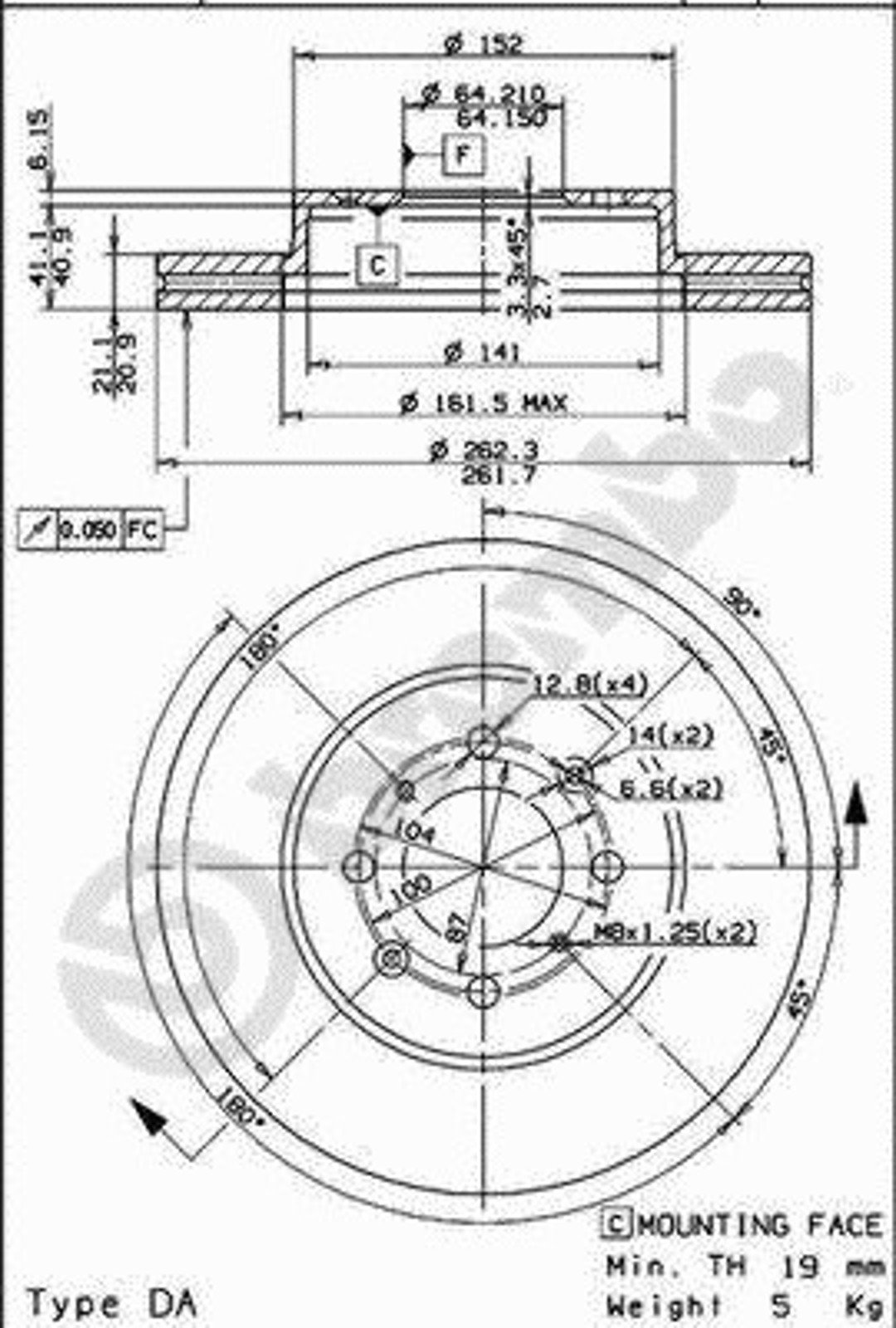 Диск тормозной BRECO BS 8176