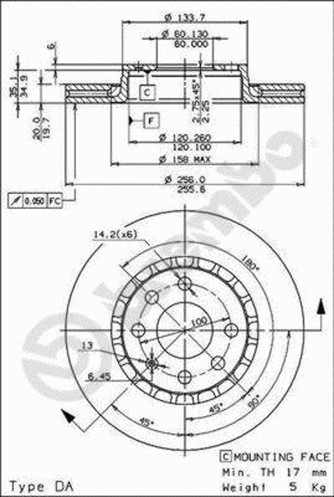 Диск тормозной BRECO BS 8341