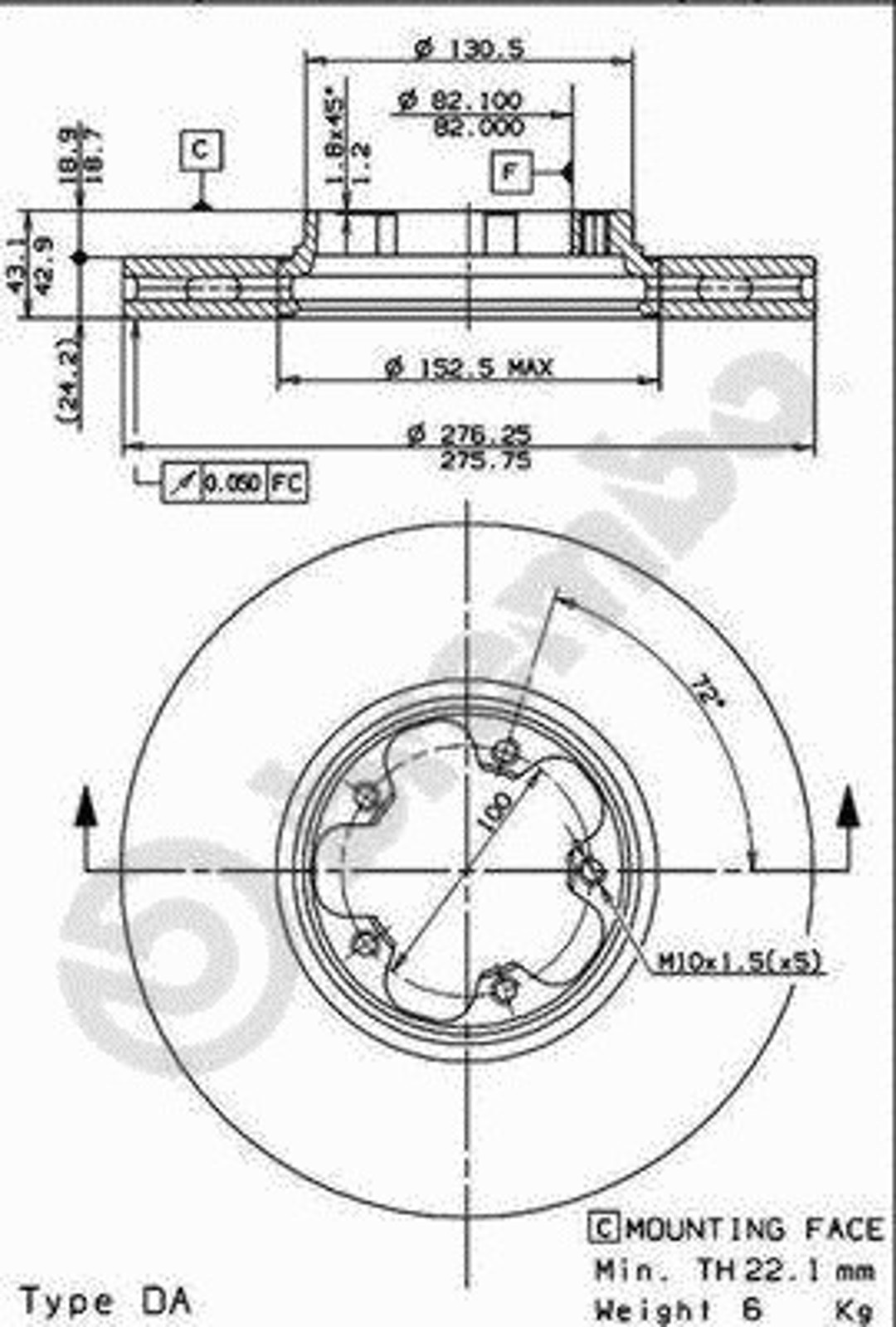 Диск тормозной BRECO BS 8390