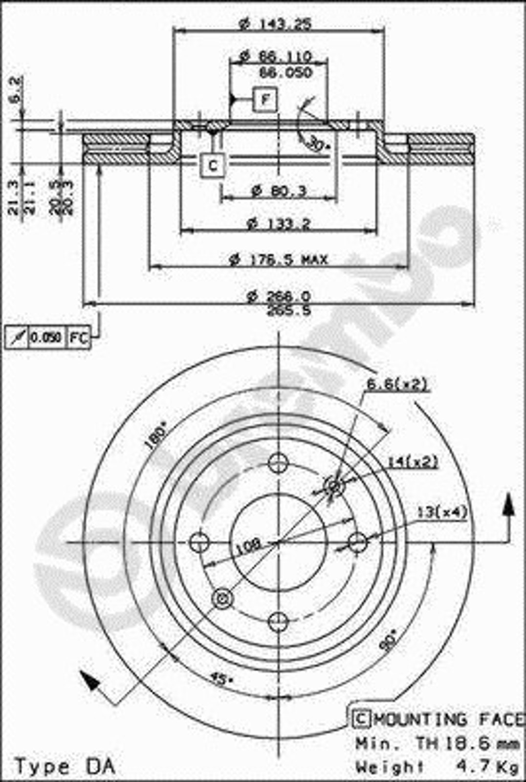 Диск тормозной BRECO BS 8404