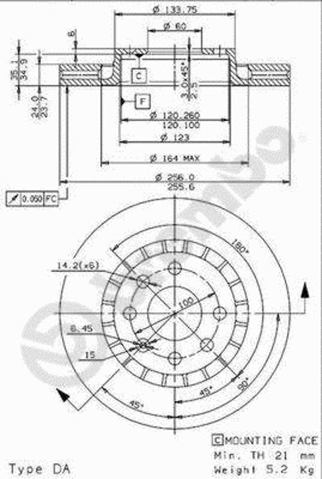 Диск тормозной BRECO BS 8523