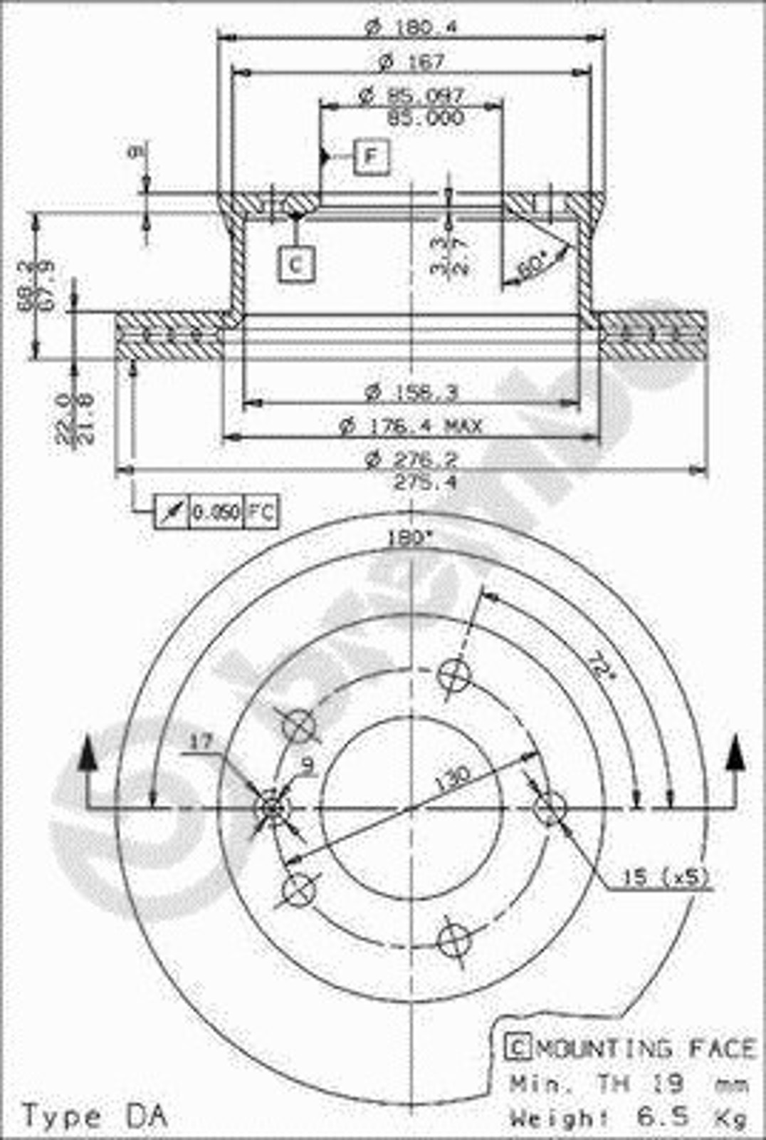 Диск тормозной BRECO BS 8533