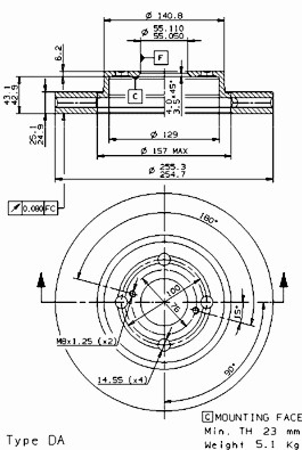 Диск тормозной BRECO BS 8560