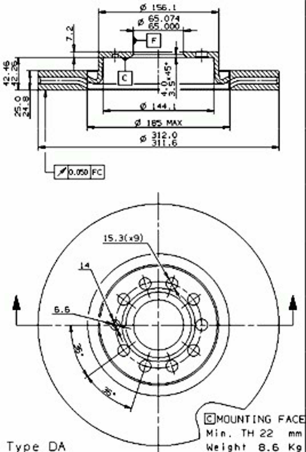 Диск тормозной BRECO BS 8585