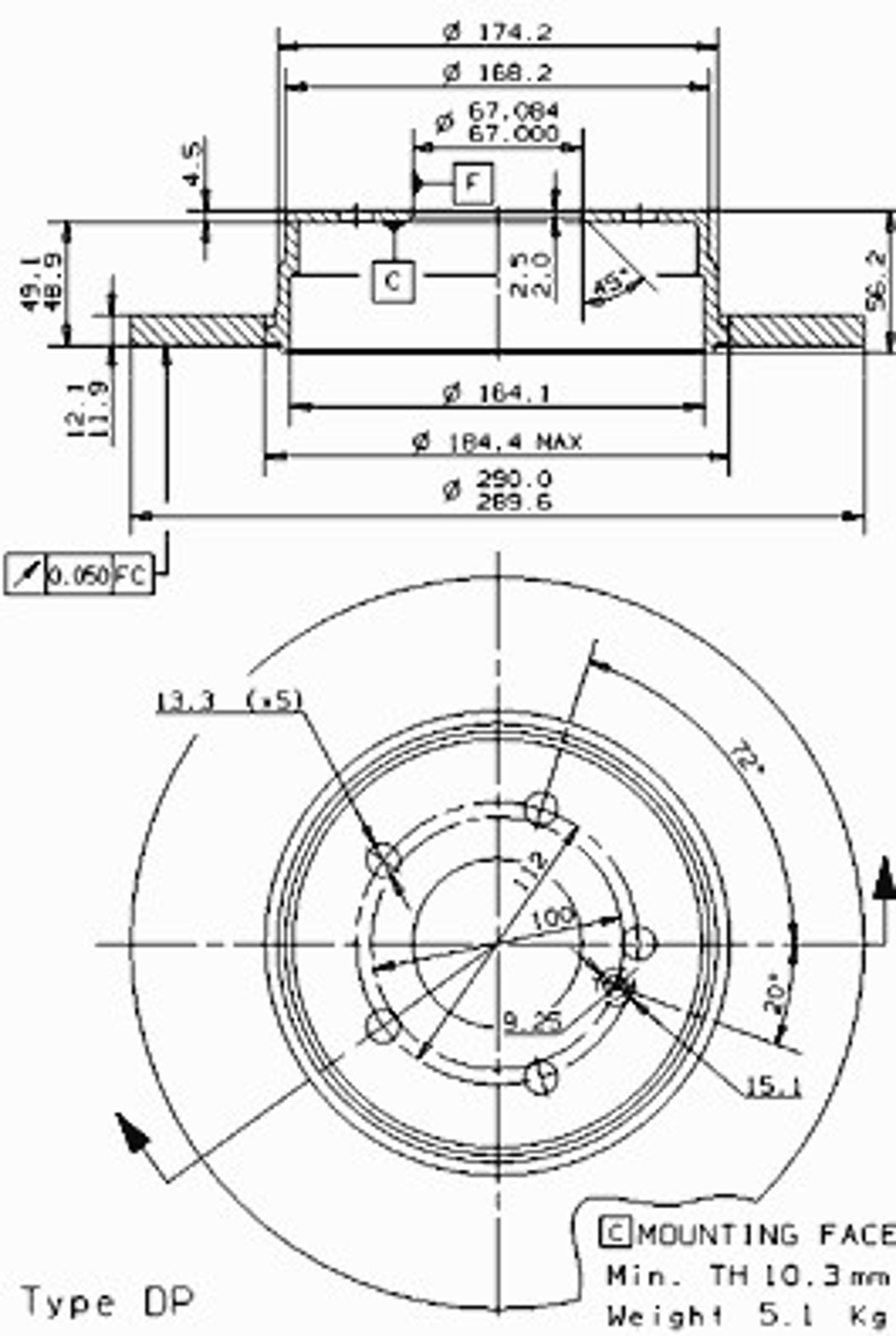 Диск тормозной BRECO BV 7635