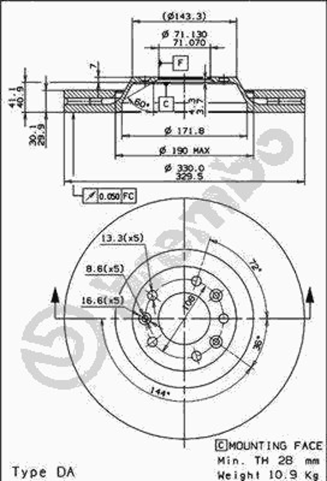 Диск тормозной BRECO BV 8479