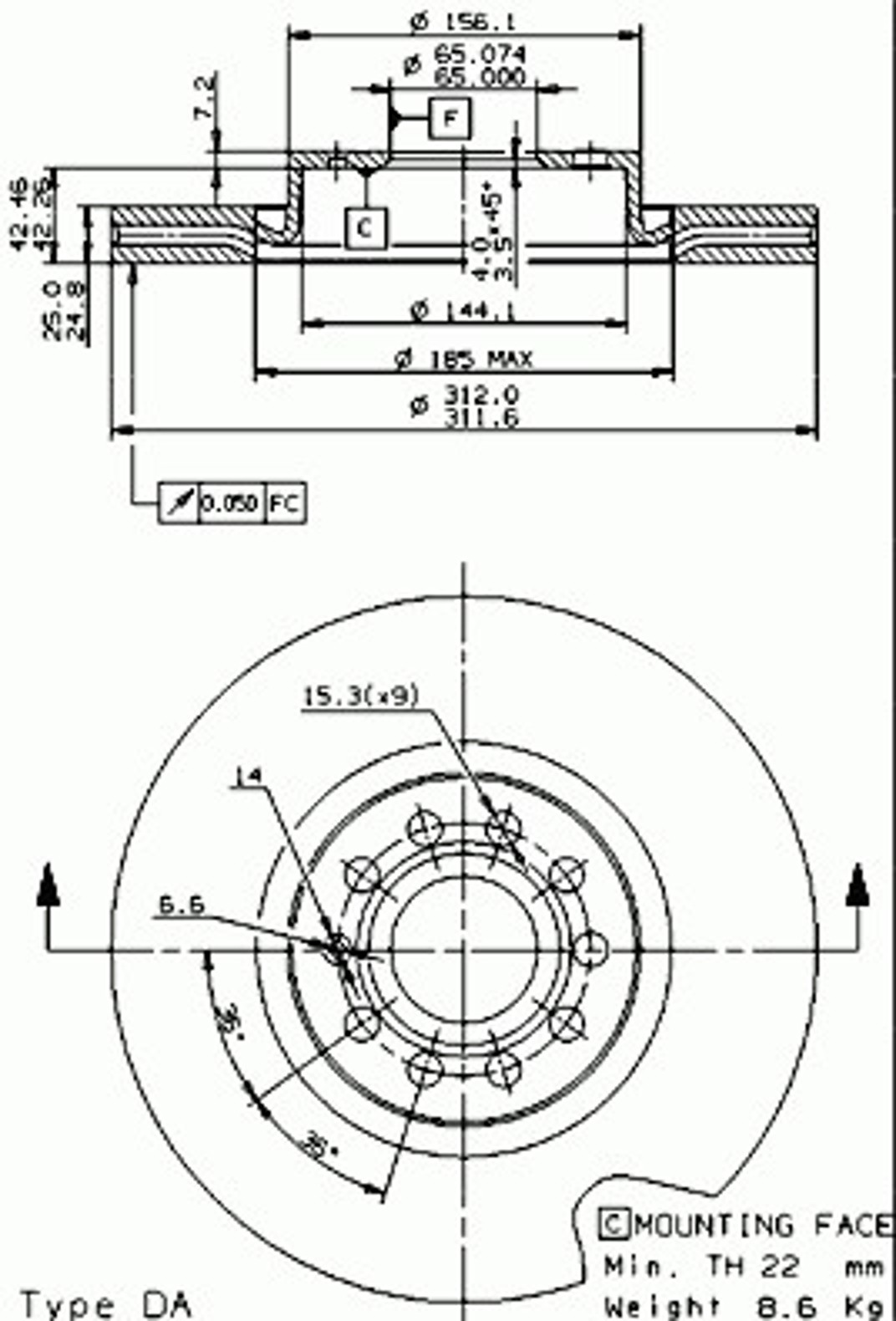 Диск тормозной BRECO BV 8585