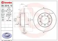 Диск тормозной land rover defender c бортовой платформой (l316) 2.2 td4 4x4 (l317) 2011-2016 BREMBO 08.5316.10