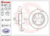 Диск тормозной honda accord viii 2.0 i/2.2 i-dtec/2.4/2.4 i 08- accord viii 2.0 i/2.2 i-dtec/2.4 i 08- BREMBO 08.B271.10