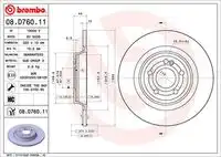 ( 08.d760.11 ) тормозной диск BREMBO 08.D760.11