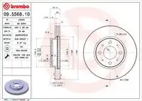 Тормозные диски BREMBO 09.5568.10