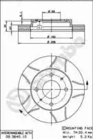 Диск тормозной mitsubishi galant 8804carisma 9506v BREMBO 09.5640.75