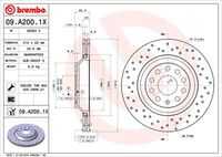 Диск тормозной задний BREMBO 09.A200.1X