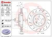 Тормозные диски BREMBO 09.B842.21