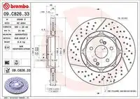 Диск тормозной BREMBO 09.C826.33