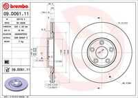 Диск тормозной задний BREMBO 09.D061.11