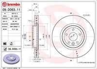 Диск тормозной передний BREMBO 09.D063.11