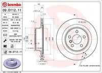 Диск тормозной задний BREMBO 09.D112.11