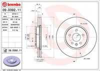 Диск тормозной передний BREMBO 09.D392.11