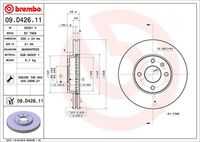 Диск тормозной передний BREMBO 09.D426.11