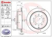 Диск тормозной задний BREMBO 09.D618.11