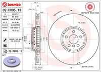 Диск тормозной передний BREMBO 09.D895.13