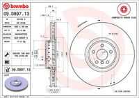 Диск тормозной передний BREMBO 09.D897.13