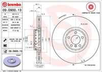 Диск тормозной передний BREMBO 09.D900.13