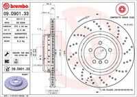 Диск тормозной задний BREMBO 09.D901.33