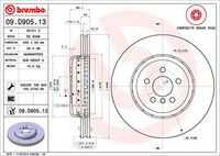 Диск тормозной передний BREMBO 09.D905.13