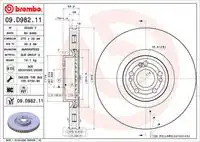 ( 09.d982.11 ) тормозной диск BREMBO 09.D982.11