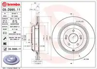 Диск тормозной BREMBO 09.D995.11