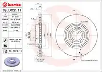 Диск тормозной BREMBO 09.E022.11