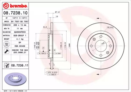 Тормозной диск prime line - uv coated