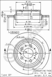 Диск тормозной BREMBO 08.7765.75