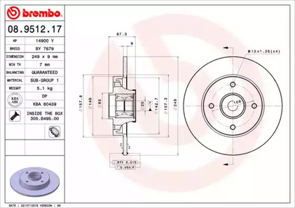 Тормозной диск prime line - with bearing kit
