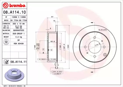 Тормозной диск prime line - uv coated