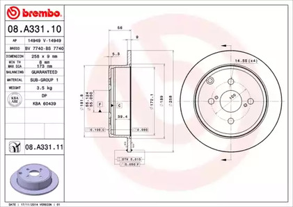 Тормозной диск prime line - uv coated