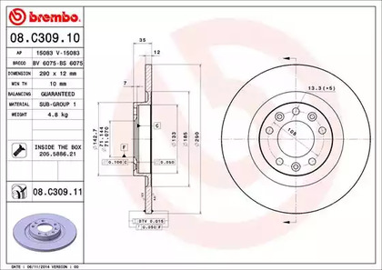 Тормозной диск prime line - uv coated