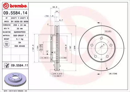 Тормозной диск prime line - uv coated