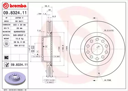 Тормозной диск prime line - uv coated