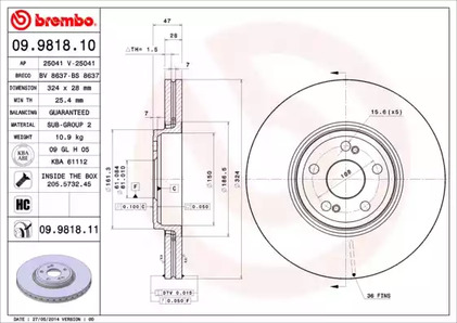 Тормозной диск prime line - uv coated