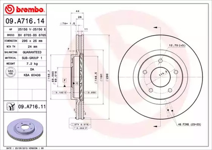 Тормозной диск prime line - uv coated