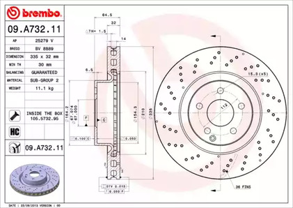 Тормозной диск prime line - uv coated
