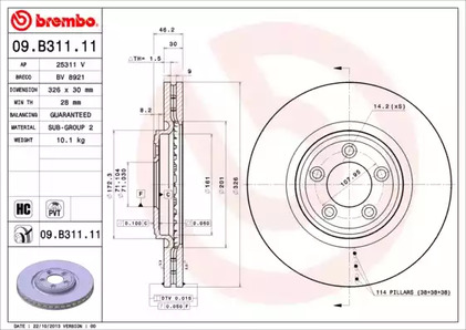 Тормозной диск prime line - uv coated