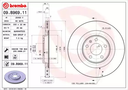 Тормозной диск prime line - uv coated