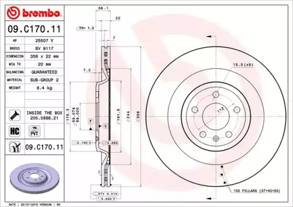 Тормозной диск prime line - uv coated