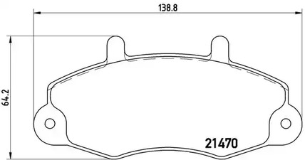 Комплект тормозных колодок дискового тормоза BREMBO P 24 032